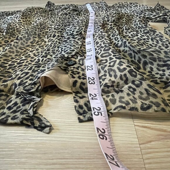 J.Crew ruffle leopard print blouse, 0 - Picture 5 of 7